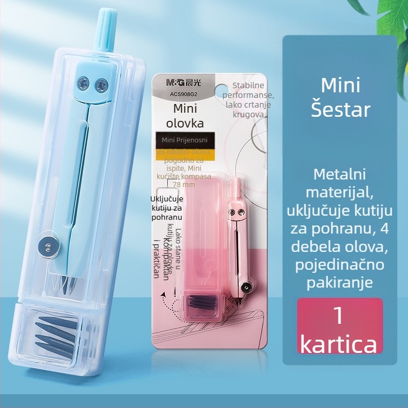 Morning Light mini metalno kružilo za učenike, set za mjerenje i crtanje ACS908G2