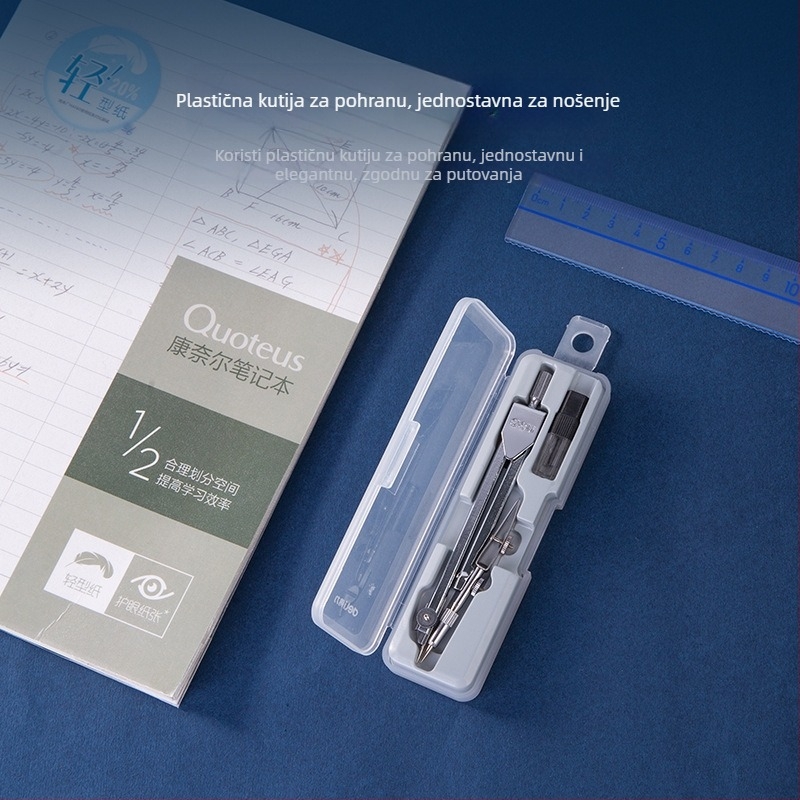 Deli 8601 Set kompas za tehničko crtanje s kljunastim vrhom
