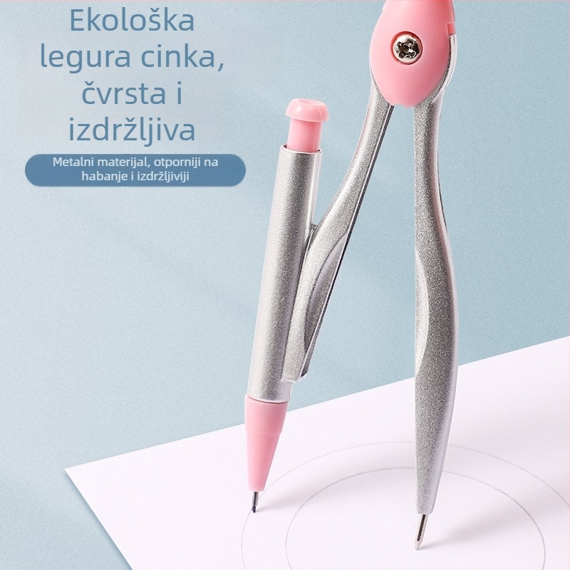 Metalni set kompasa, prenosni alat za crtanje geometrije za učenike