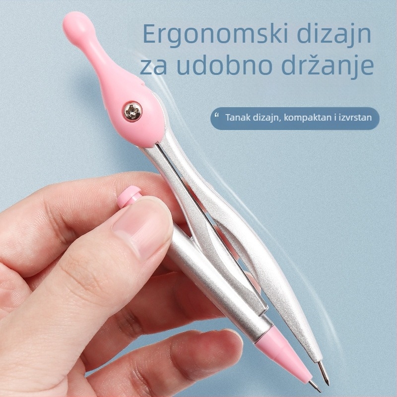 Metalni set kompasa, prenosni alat za crtanje geometrije za učenike