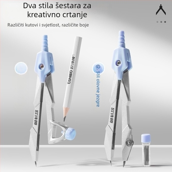 Set kružnog pribora i ravnala za crtanje – za učenike, srednja škola