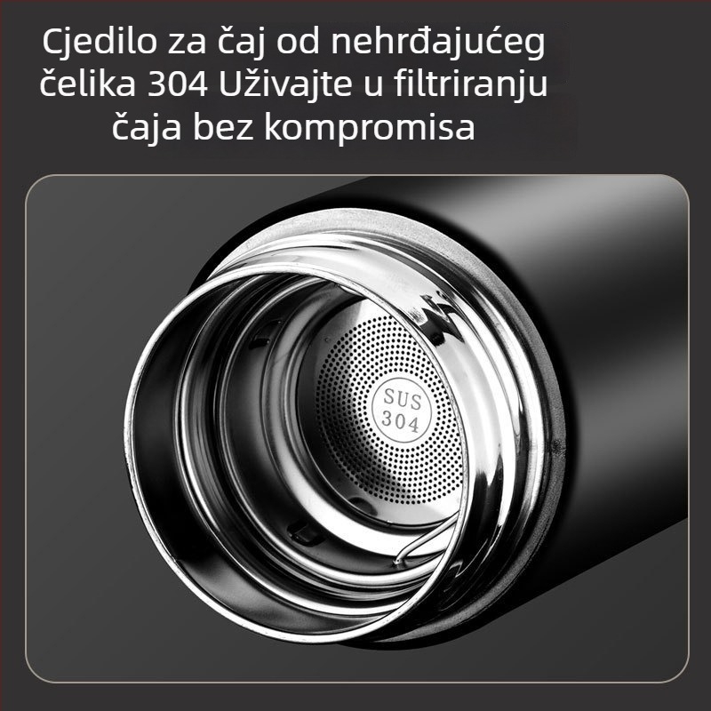 Termos od 304 nehrđajućeg čelika s pametnim zaslonom temperature, digitalni prikaz, za ured, poklon uz prilagođeno logo