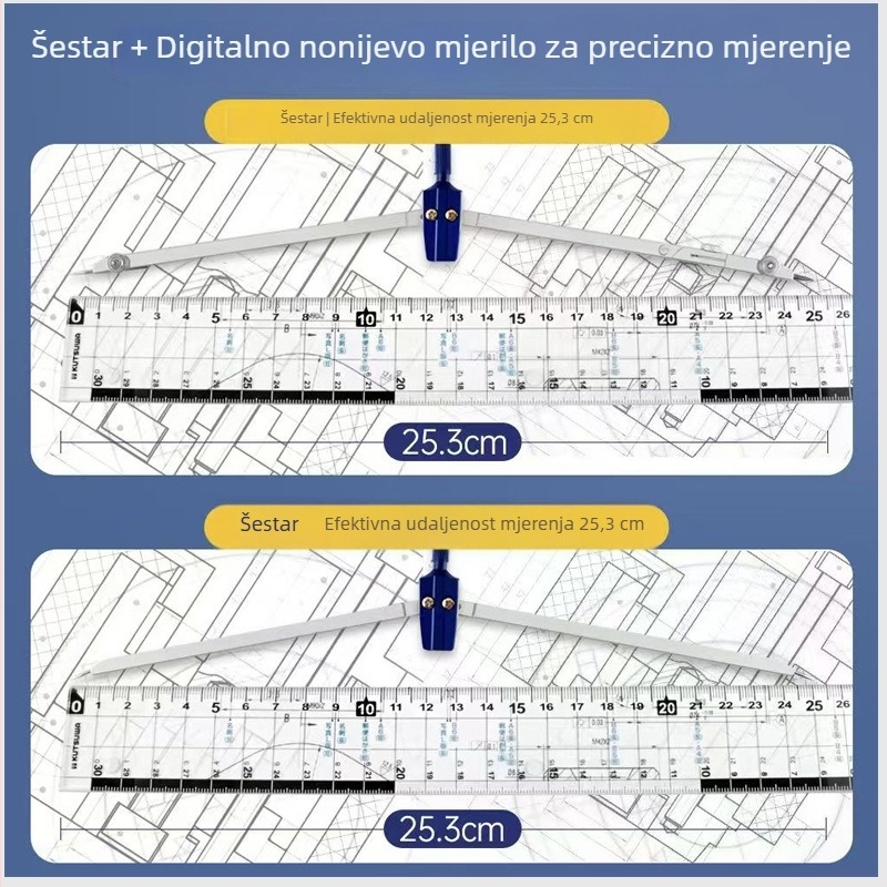Set alata za crtanje za građevinsko inženjerstvo i arhitekturu