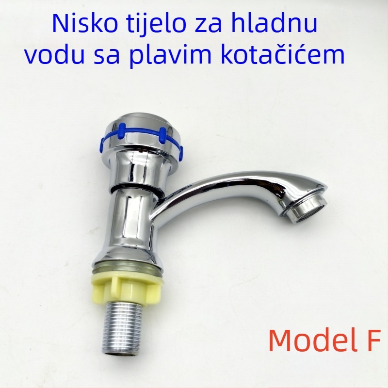 Jednoručni slavine za kupaonski umivaonik, hladna voda, s jednim otvorom
