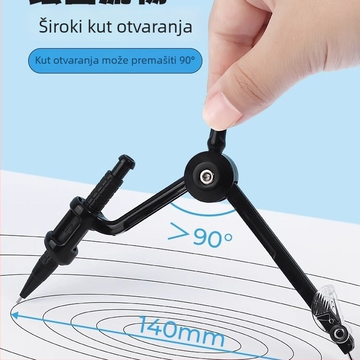Little Fish 2503 metalni komplet kružilo i alata za crtanje za učenike