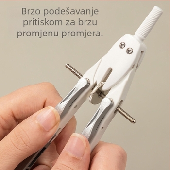 Deli VC117 Set kompas za učenike — precizni alati za crtanje s finom prilagodbom