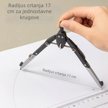 Deli VC117 Set kompas za učenike — precizni alati za crtanje s finom prilagodbom