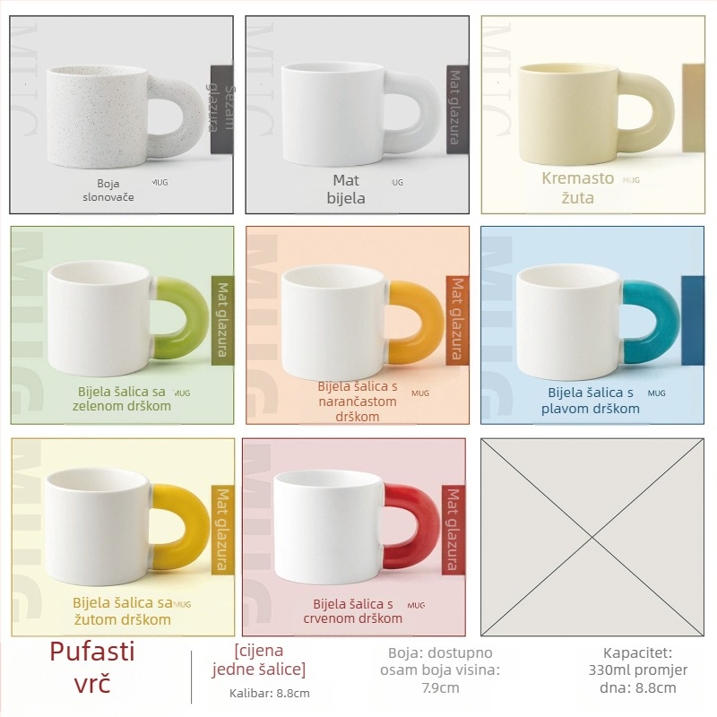 Keramička šalica s prilagođenom fotografijom i logotipom putem toplinskog prijenosa