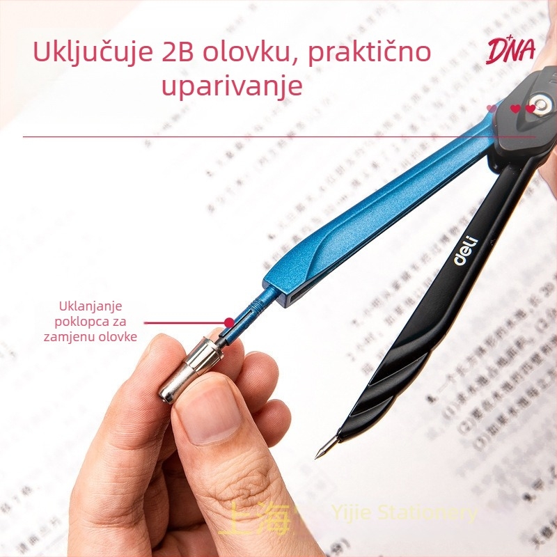 Deli 8645 metalno kružilo za crtanje i inženjersko skiciranje