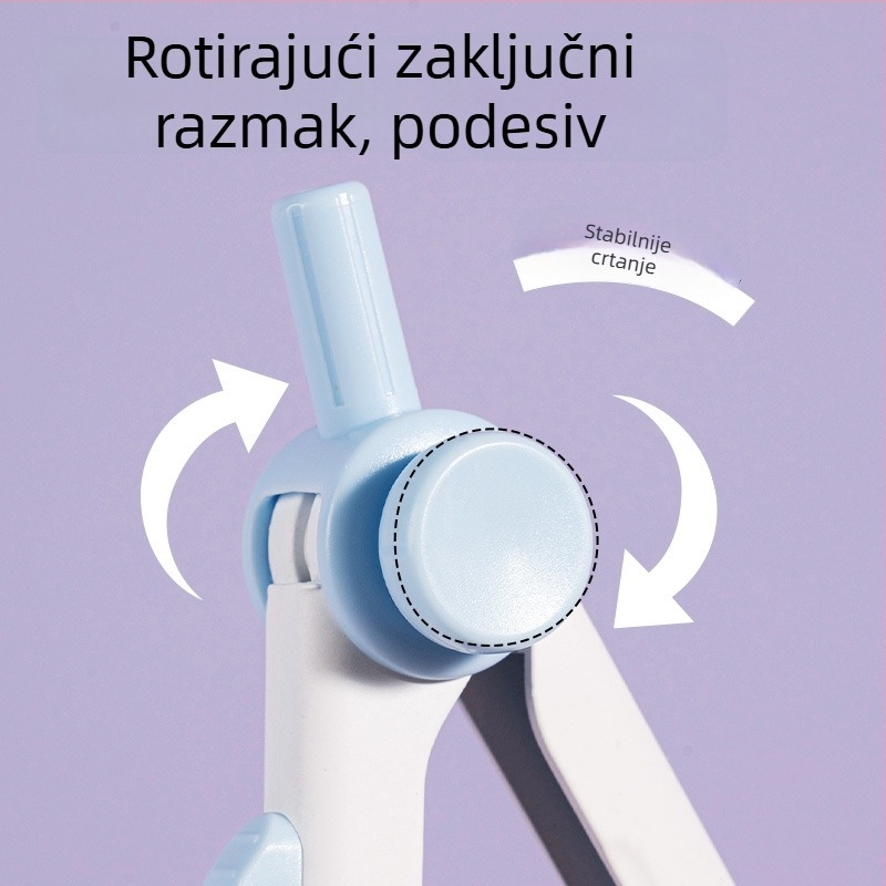 Deli VC807 zaključavajući kružni cirkulus s rotirajućim zaključavanjem, bočnim izbacivačem vrha, za studentske ispite