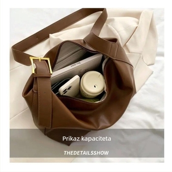 Mekana torba za rame velike kapacitete, pogodna za izlaske i nastavu, crossbody i torba za rame za žene