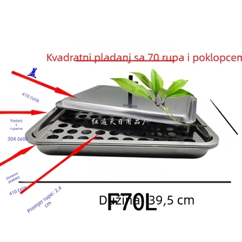 Držač za čaše vina od nehrđajućeg čelika, kvadratni pladanj s otvorima, 24–77 otvora