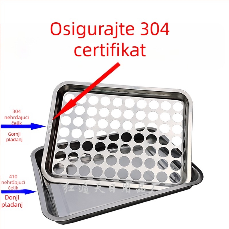 Držač za čaše vina od nehrđajućeg čelika, kvadratni pladanj s otvorima, 24–77 otvora
