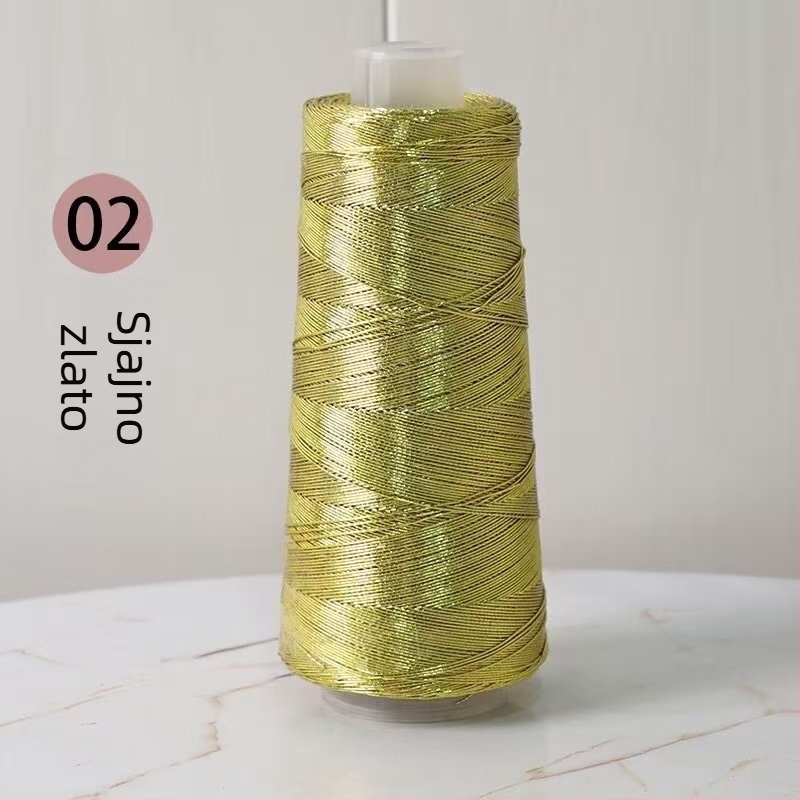 Zlatno-srebrna pređa s jezgrom, Feve stil sjajna metalna pređa za DIY torbe