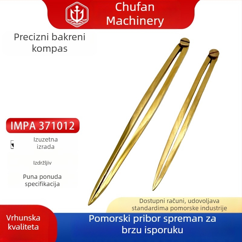 Precizan bakreni mjerni alat za pomorske karte, 170 mm i 200 mm, profesionalni dvodjelni mjerni alat za velike nacrte