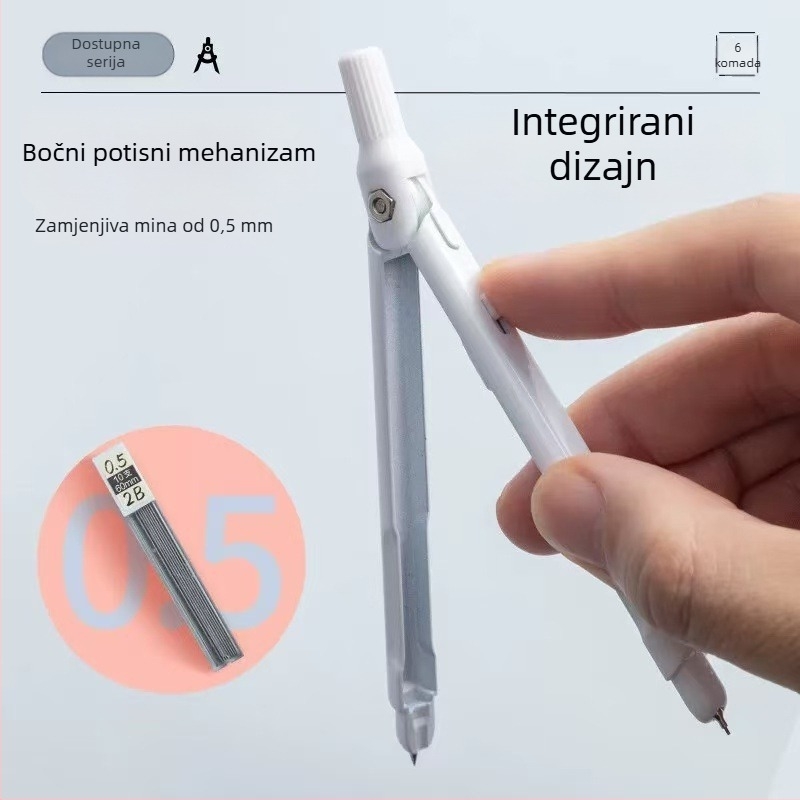 MG ARL960V2 Set kompas i ravnalo za učenike – trokut i ravnalo, pogodno za ispite