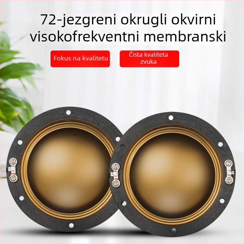 72-jezgrena kružna zavojnica zvučnika, 72,2 mm rog zvučnika s zlatnim filmskim vodom, visoka vjernost zvuka