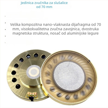 32 Ω dvostruki magnetni 70 mm driver s kompozitnom bio-diafragmom za Hi‑Fi slušalice s pomičnom zavojnicom