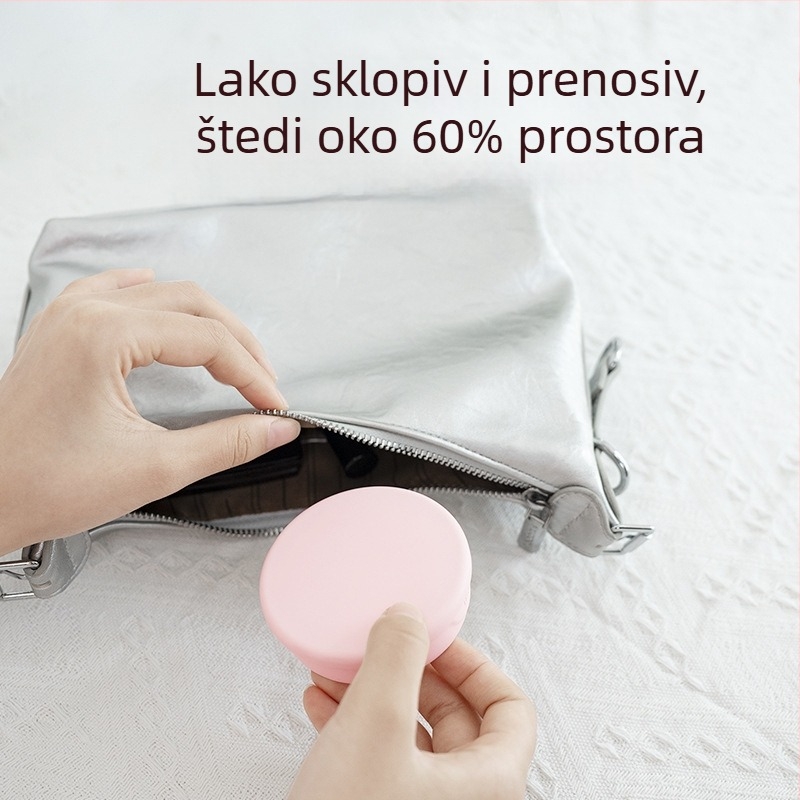 Exclusive Era Prenosna sklopiva silikon vodna čaša, s prehrambenom kvalitetom, za kampiranje i putovanja