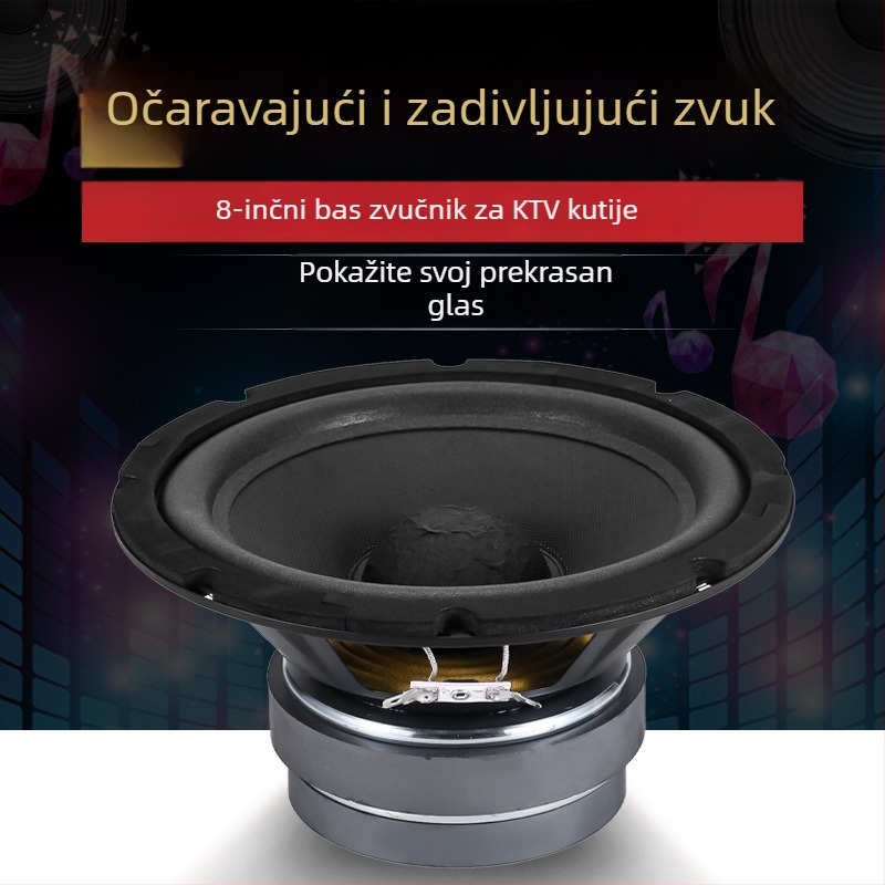 Layton BM 8-inčni zvučnik s punim rasponom, model 8-35bf-a, 8Ω, 50W, papirnati konus, dvostruki magnetni sustav, omnidirekcijski bas