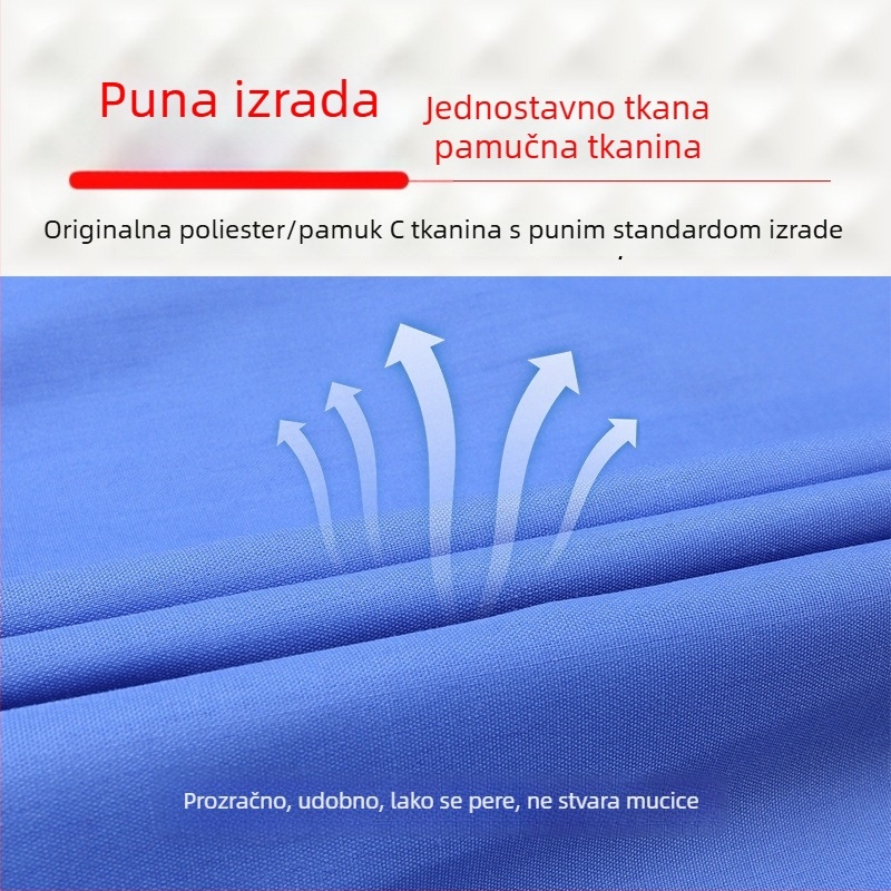 Lagani bijeli prozračni radni komplet za prehrambenu tvornicu