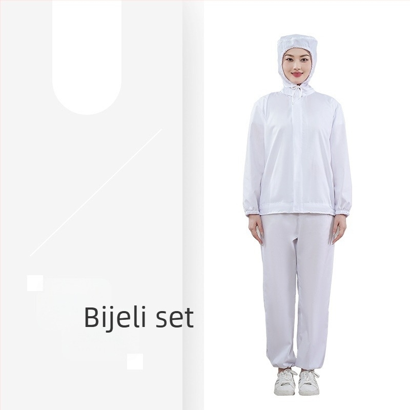 Lagani bijeli prozračni radni komplet za prehrambenu tvornicu