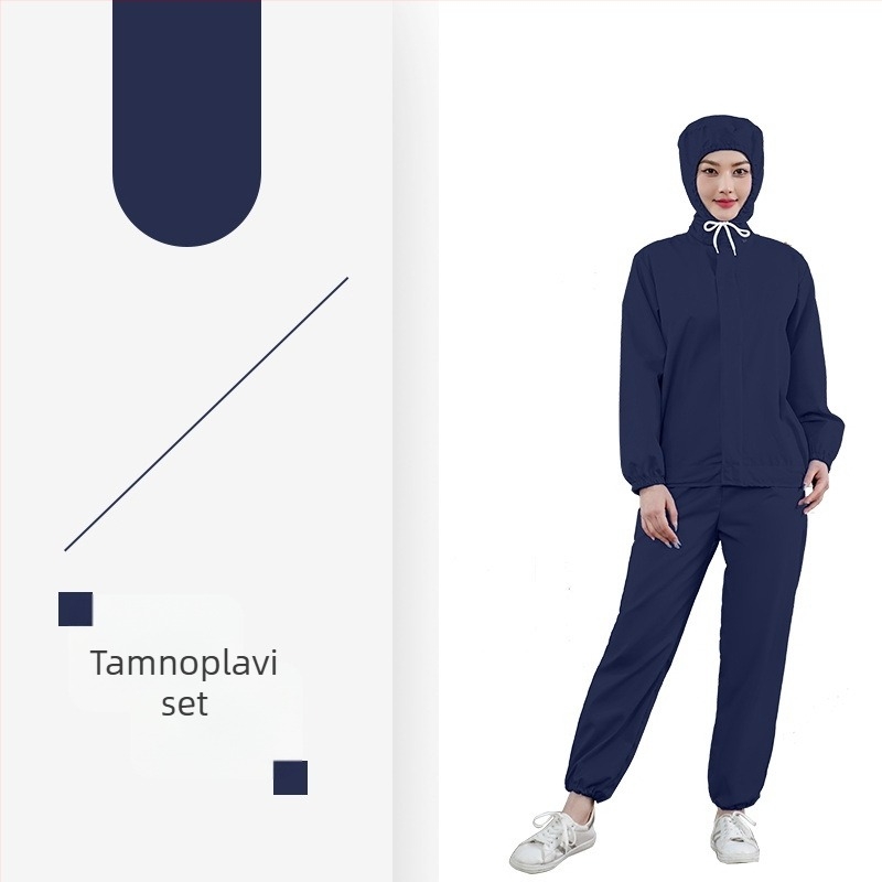 Lagani bijeli prozračni radni komplet za prehrambenu tvornicu