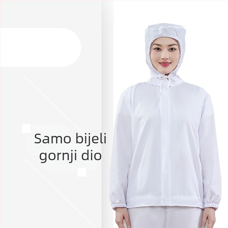 Lagani bijeli prozračni radni komplet za prehrambenu tvornicu