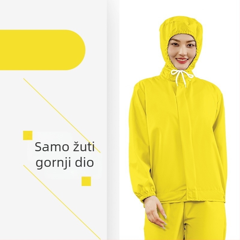 Lagani bijeli prozračni radni komplet za prehrambenu tvornicu