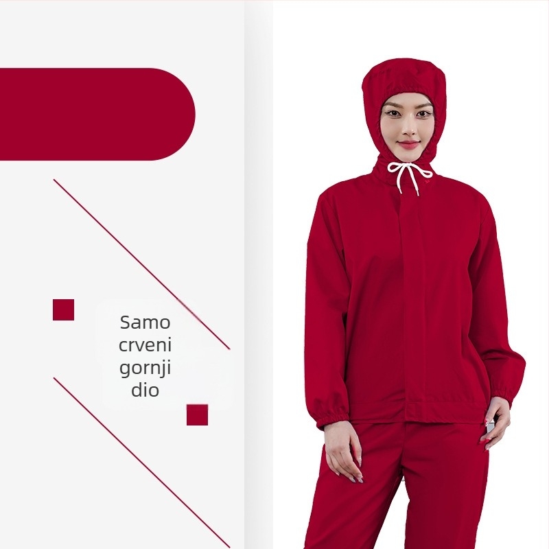 Lagani bijeli prozračni radni komplet za prehrambenu tvornicu