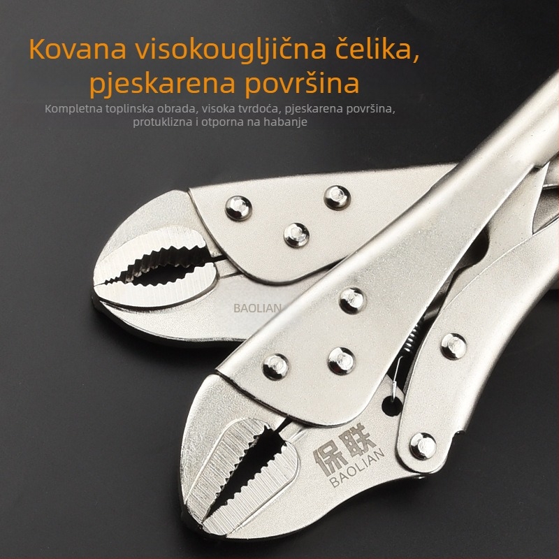 Višefunkcionalne kliješta industrijske klase s okruglim čeljustima, automatsko hvatanje tipa C i ravni vrh za brzo brtvljenje