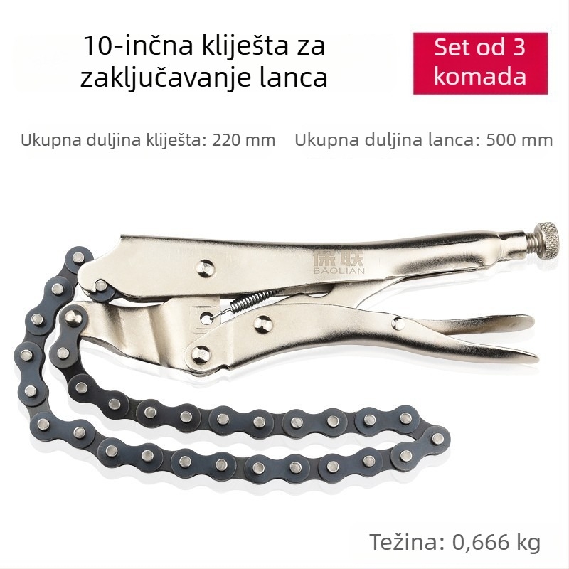 Višefunkcionalne kliješta industrijske klase s okruglim čeljustima, automatsko hvatanje tipa C i ravni vrh za brzo brtvljenje