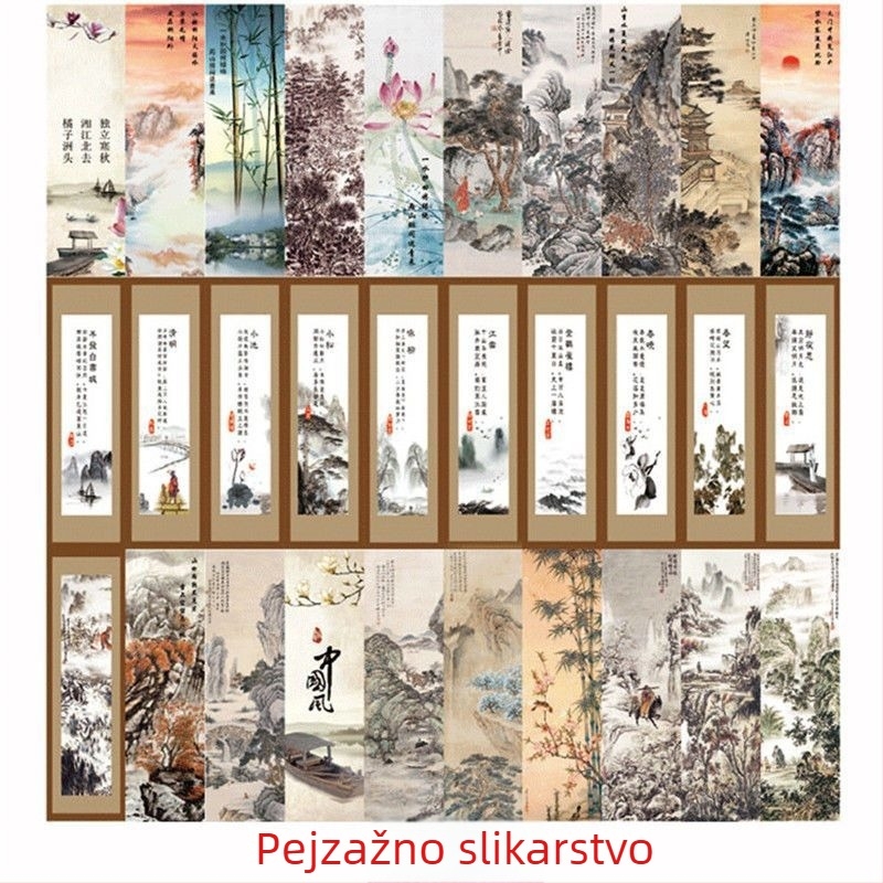 Set od 30 papirnatih oznaka za stranice u retro kineskom stilu s estetskim stihovima inspiriranim Twenty-Four Solar Terms, za učenike.