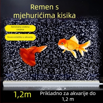 Set za akvarij s kisikom: traka mjehurića, vodopad mjehurića, kamenje za mjehuriće, nano disk za zrak, krajolik dekor, zračna zavjesa, pumpa kisika