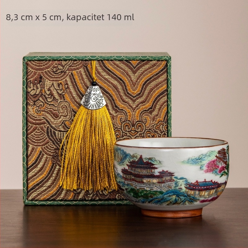 Arhat šalica, porcelan, glazirana dekoracija, novokineski stil, za kućnu uporabu, jedna šalica