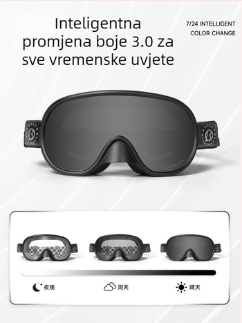 Dan-noć dvostruke namjene motociklističke retro naočale za Harley kacigu, otporne na vjetar, mijenjaju boju, kompatibilne s dioptrijskim naočalama