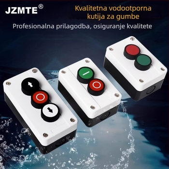 Industrijska ručna kutija za upravljanje s vodootpornim gumbom za start/stop i pokazivačem strelice, automatski resetirajući prekidač za nužni prekid