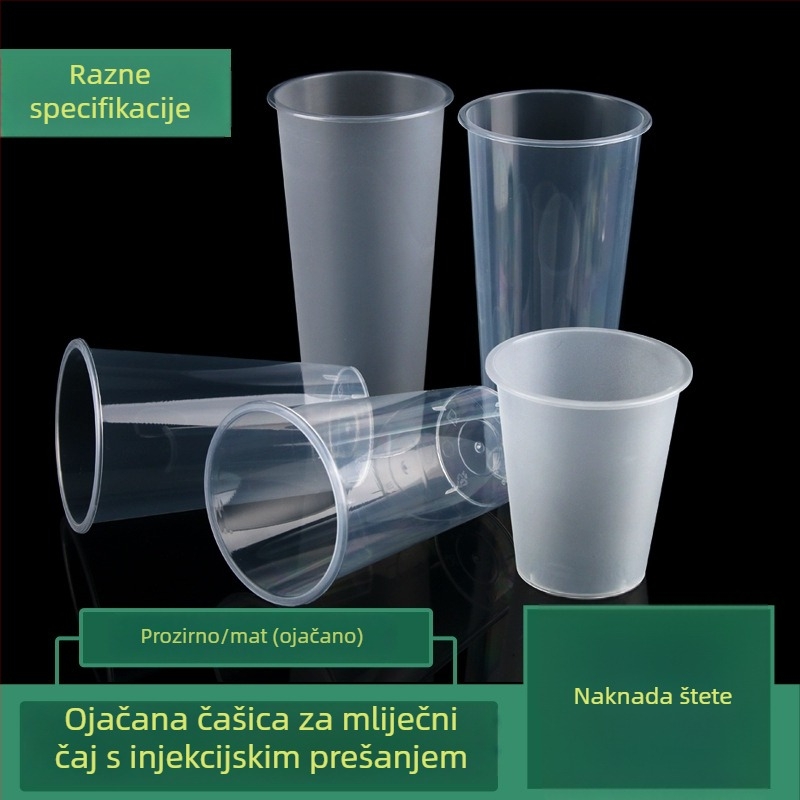 Jednokratne čaše za mliječni čaj, promjera 90 mm, mat plastične čaše za hladna pića, voćni čaj i sojino mlijeko