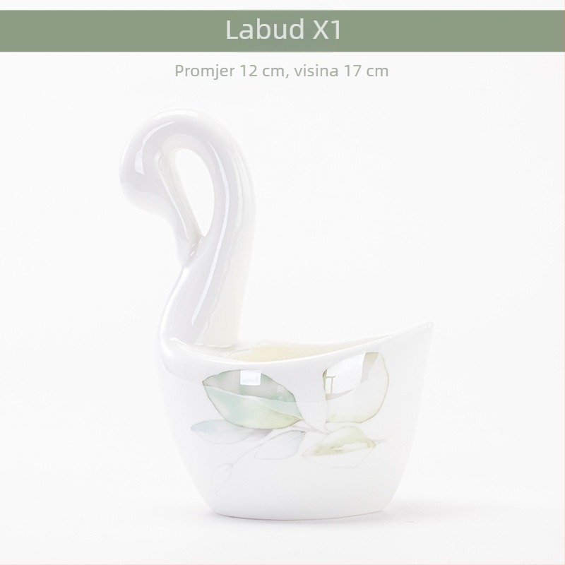 Porcelanski set posuđa s zdjelicama i pločama s cvjetnim uzorkom, siguran za mikrovalnu, glazirani završni sloj, dva promjera 11–12 cm i 15–16 cm, savršen poklon