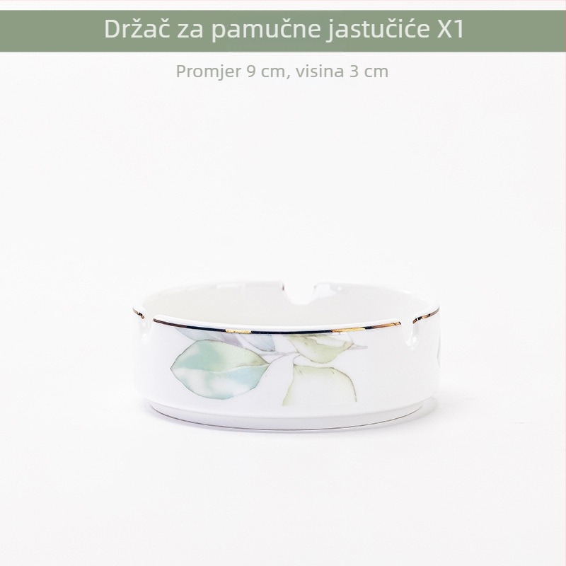 Porcelanski set posuđa s zdjelicama i pločama s cvjetnim uzorkom, siguran za mikrovalnu, glazirani završni sloj, dva promjera 11–12 cm i 15–16 cm, savršen poklon