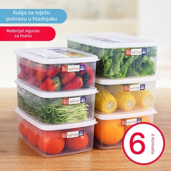 Kutija za hladnjak s poklopcem, prozirna plastična kutija za jaja i knedle, mikrovalna sigurnost i zamrzavanje, bez curenja