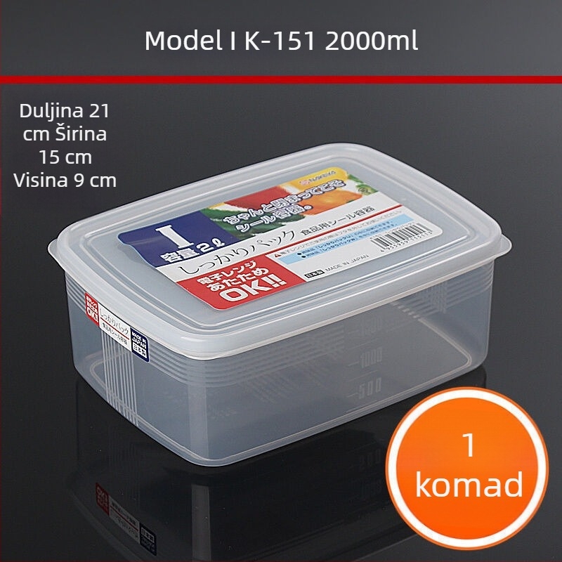 Kutija za hladnjak s poklopcem, prozirna plastična kutija za jaja i knedle, mikrovalna sigurnost i zamrzavanje, bez curenja