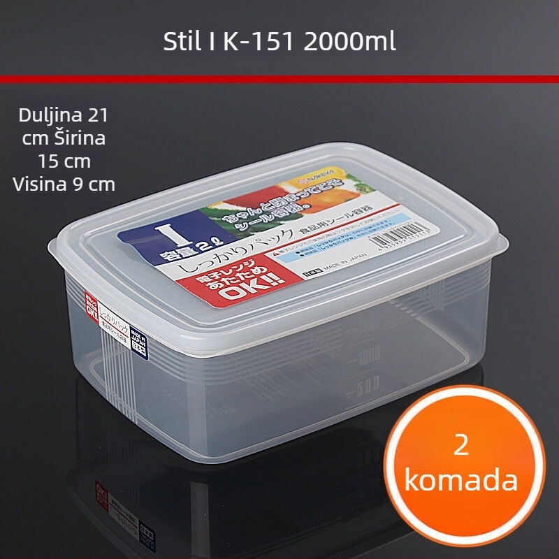 Kutija za hladnjak s poklopcem, prozirna plastična kutija za jaja i knedle, mikrovalna sigurnost i zamrzavanje, bez curenja