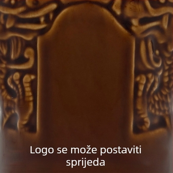 Linda keramička boca za vino s drakom, Maotai stil, Guotai, bijela glinena boca 0,5 kg