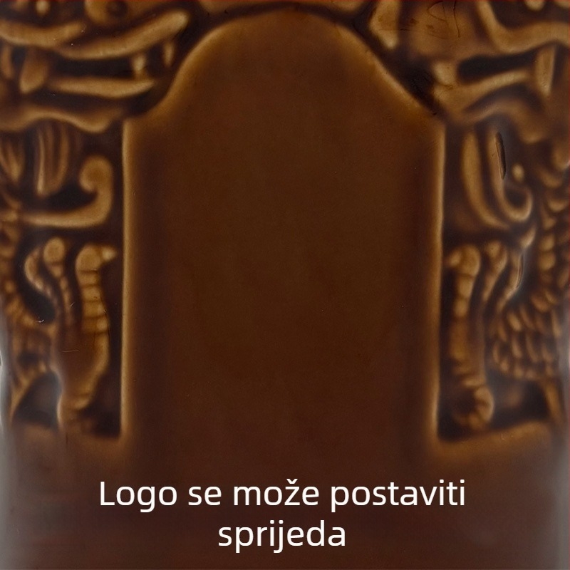 Linda keramička boca za vino s drakom, Maotai stil, Guotai, bijela glinena boca 0,5 kg