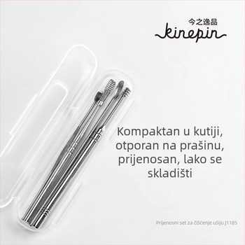 Set ušnih žlica od nehrđajućeg čelika s različitim tipovima za kućnu svakodnevnu čišćenje ušnog kanala
