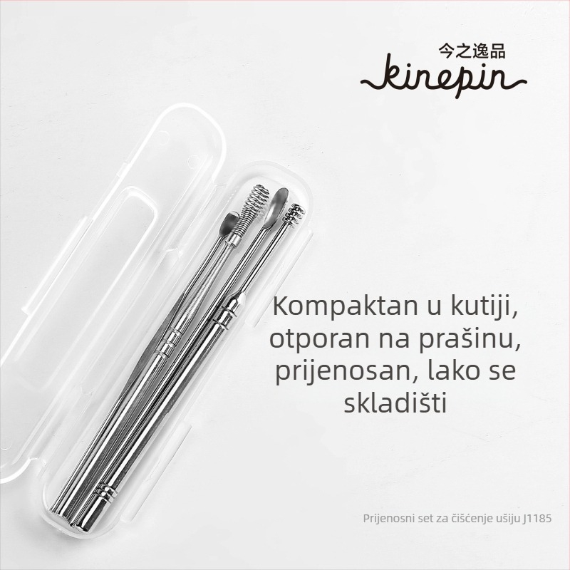 Set ušnih žlica od nehrđajućeg čelika s različitim tipovima za kućnu svakodnevnu čišćenje ušnog kanala