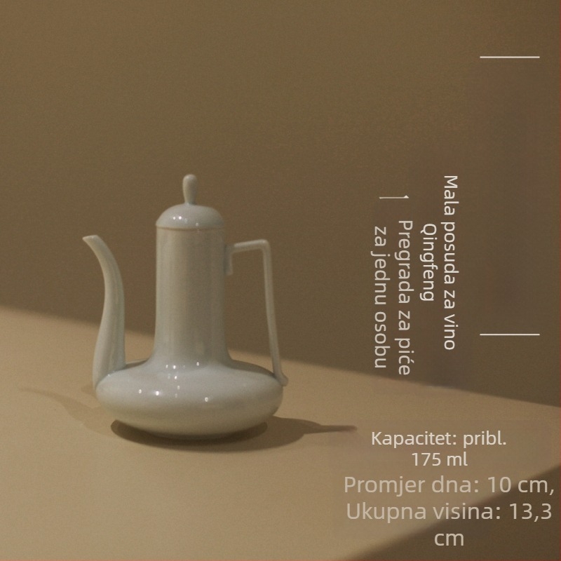 Set vina u Song stilu s čašom od celadonskog porculana, imitacijom Song porculana, za jednu osobu