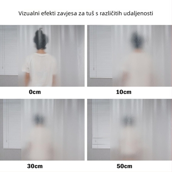 Gusta PEVA zavjesa za tuširanje, vodootporna i otporna na plijesan, pregradna zavjesa za kupaonicu, tuš zavjesa s magnetima