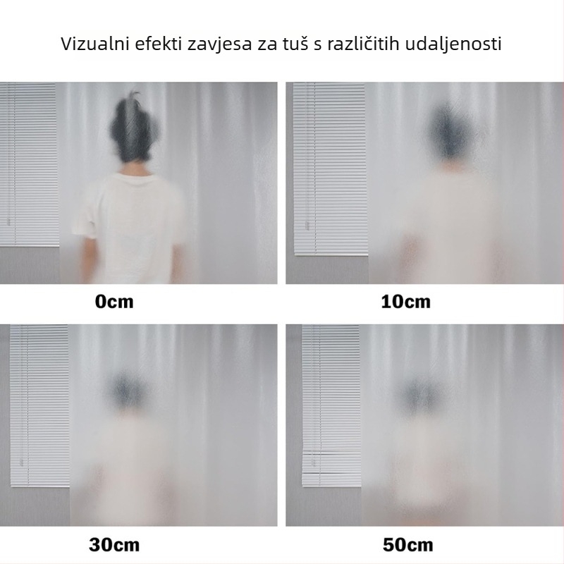 Gusta PEVA zavjesa za tuširanje, vodootporna i otporna na plijesan, pregradna zavjesa za kupaonicu, tuš zavjesa s magnetima